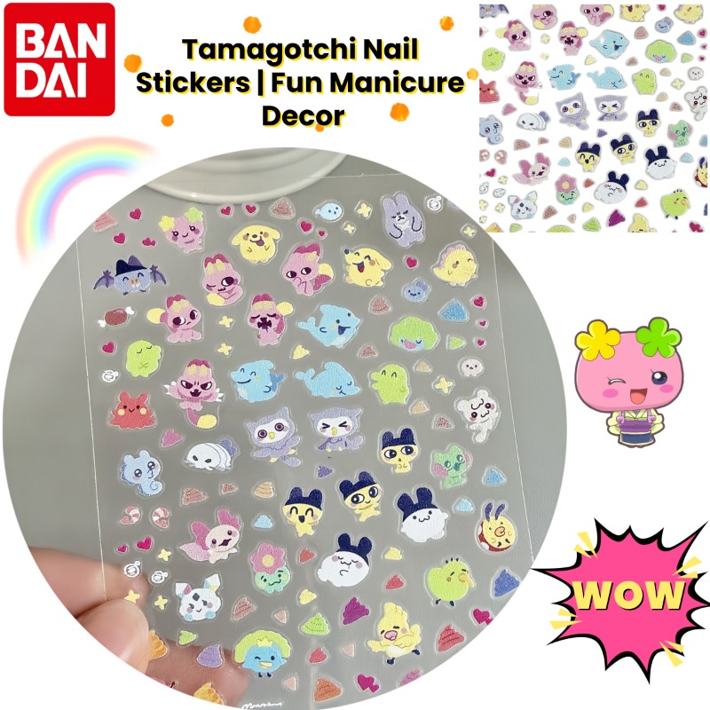 Anime Merchandise Nepal - Tamagotchi Anime Cute Nail Art Stickers